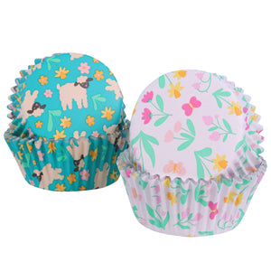 Easter Foil-lined Cupcake Cases - Spring Meadow, Set of 60