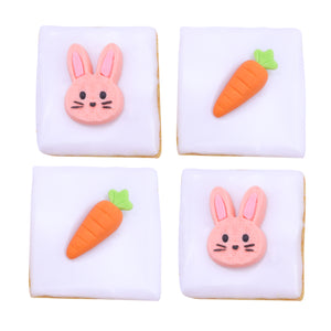 Easter Edible Sugar Decorations - Bunnies, Set of 12