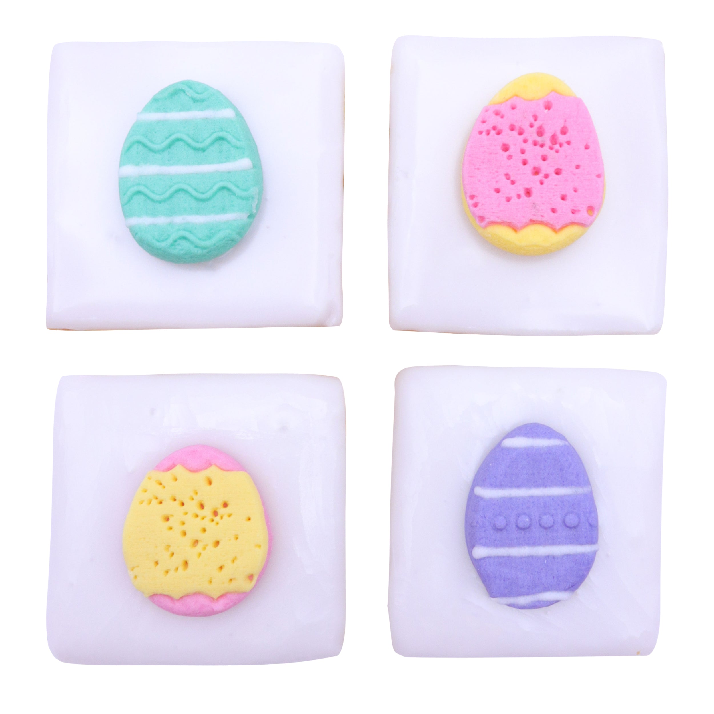 Easter Edible Sugar Decorations - Easter Eggs, Set of 12