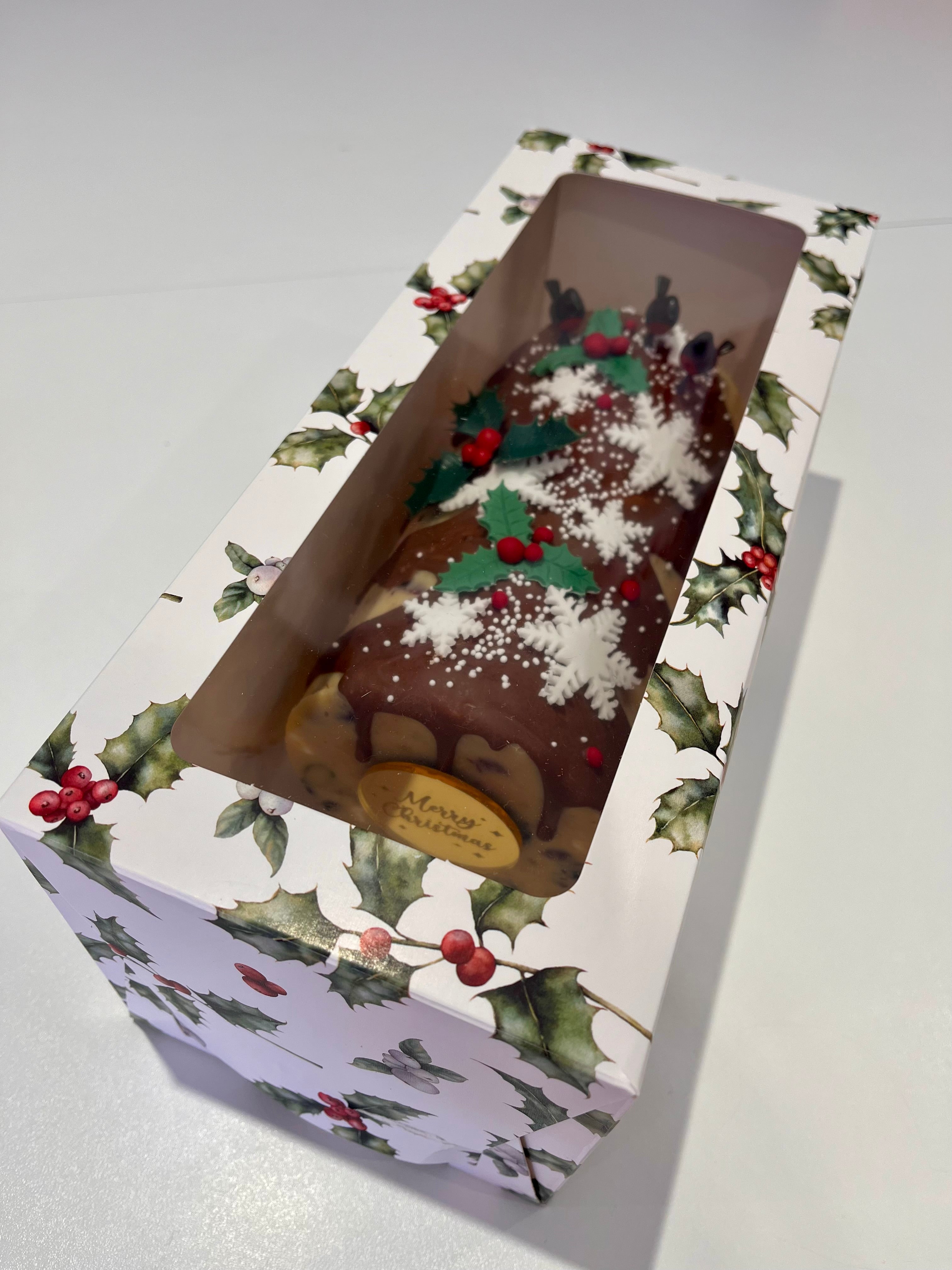 Christmas Vintage Holly Log Box